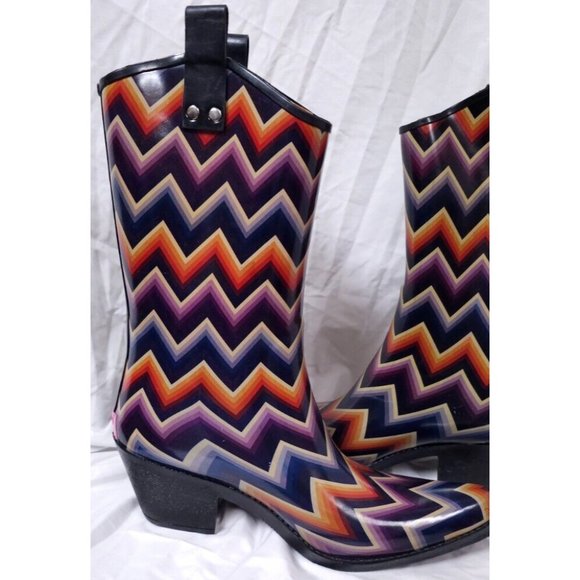 Blazin Roxx Multicolor Chevron Rain Boots - Picture 5 of 16